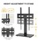 Modern Black Universal Table Top Swivel TV Stand TV Mount Glass Base for 32-65 inch LCD LED TVs, Alloy Steel, up to 35° Swivel